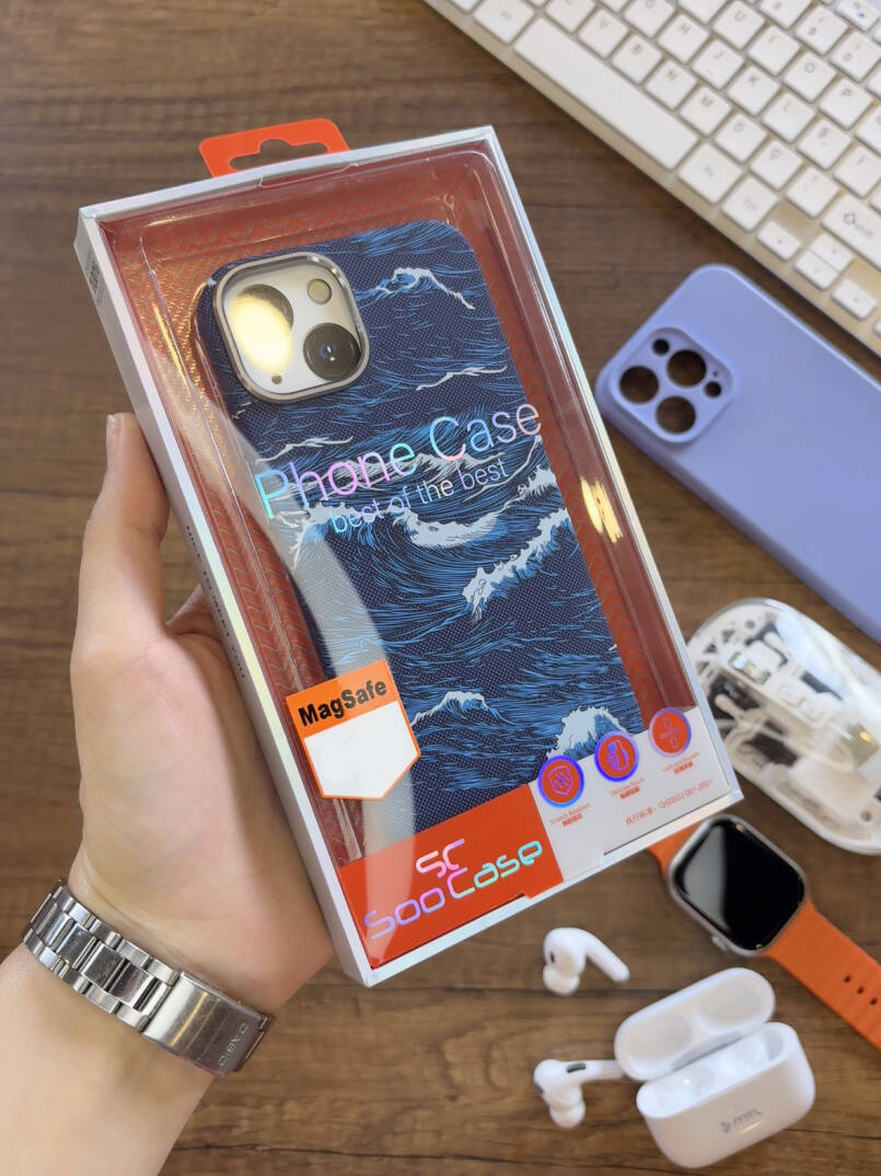 iPhone 15 Uyumlu Premium Desenli Sert Magsafe Kılıf Kapak SOO-610 - 12