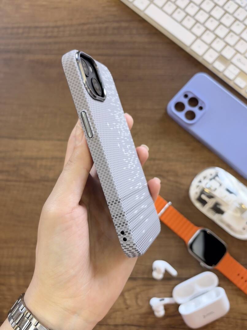 iPhone 15 Uyumlu Premium Desenli Sert Magsafe Kılıf Kapak SOO-610 - 33