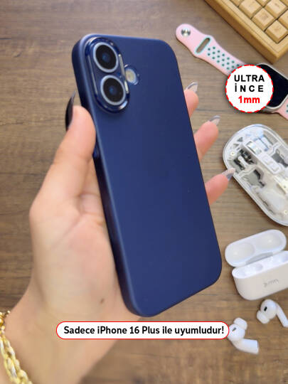 iPhone 16 Plus Uyumlu Süper İnce Mat Ultra Thin Silikon Kılıf - 18