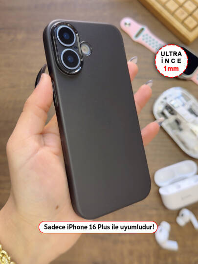 iPhone 16 Plus Uyumlu Süper İnce Mat Ultra Thin Silikon Kılıf - 23