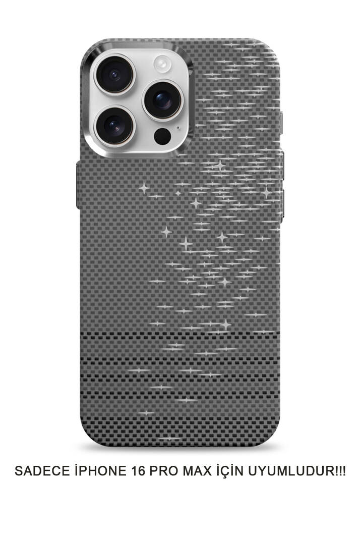 iPhone 16 Pro Max Uyumlu Premium Desenli Sert Magsafe Kılıf Kapak SOO-610 - 31