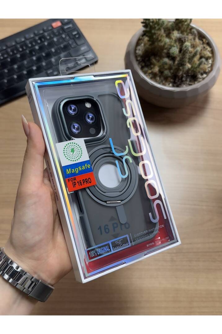 iPhone 16 Pro Standlı Ve Yüzüklü MagSafe Kılıf Soocase721 - 10