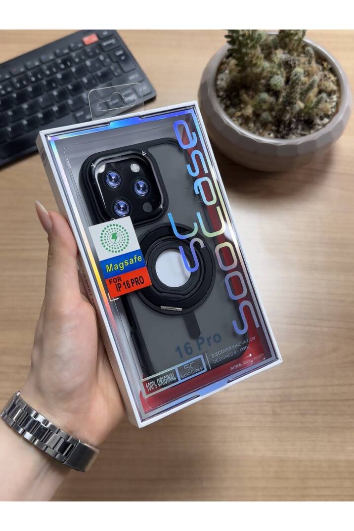 iPhone 16 Pro Standlı Ve Yüzüklü MagSafe Kılıf Soocase721 - 15