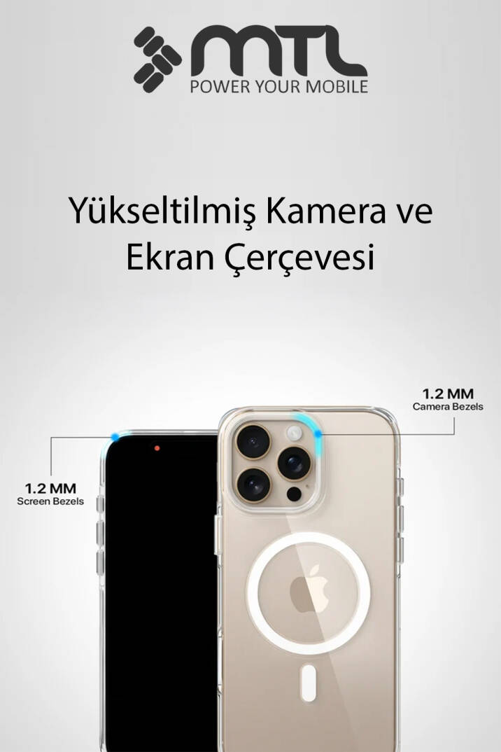 iPhone 16 Pro Uyumlu Animasyonlu Şeffaf Magsafe Şarj Destekli Sararmayan Sert Origin Kılıf - 4