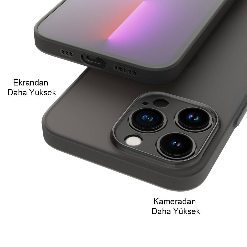 iPhone 16 Pro Uyumlu Süper İnce Mat Ultra Thin Silikon Kılıf - 26