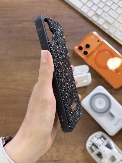 iPhone 16 Uyumlu Kadife İç Yüzey Tasarımlı Taşlı Işıltılı Parlak Pırlanta Kılıf Dia Plus - 35