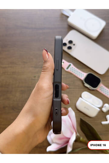 iPhone 16 Uyumlu Kamera Korumalı Darbeye Dayanıklı Renk Atmayan Keep Silikon Kılıf - 13