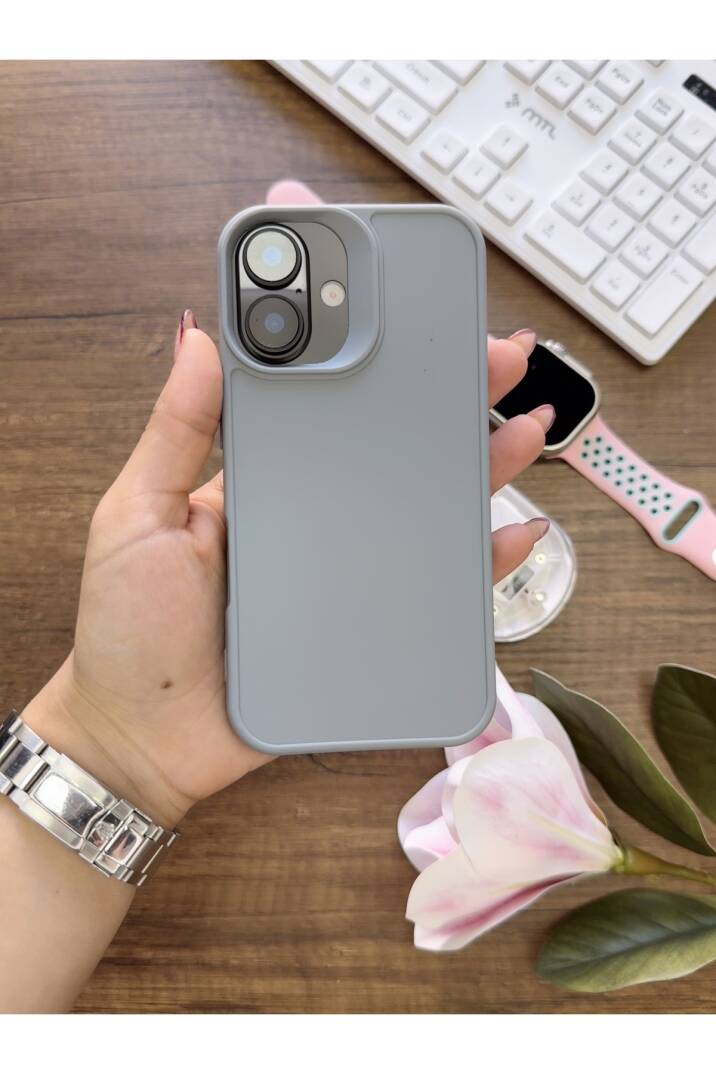 iPhone 16 Uyumlu Kamera Korumalı Darbeye Dayanıklı Renk Atmayan Keep Silikon Kılıf - 17