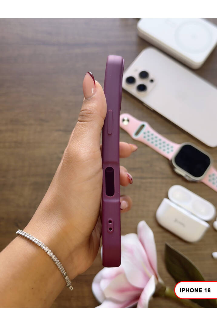 iPhone 16 Uyumlu Kamera Korumalı Darbeye Dayanıklı Renk Atmayan Keep Silikon Kılıf - 28