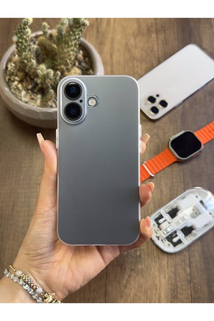 iPhone 16 Uyumlu Süper İnce Mat Ultra Thin Silikon Kılıf - 16