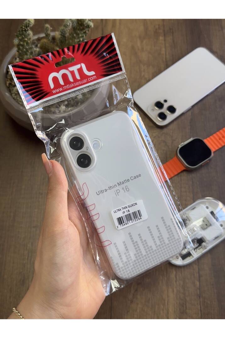 iPhone 16 Uyumlu Süper İnce Mat Ultra Thin Silikon Kılıf - 17