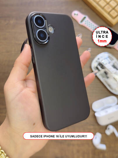 iPhone 16 Uyumlu Süper İnce Mat Ultra Thin Silikon Kılıf - 19