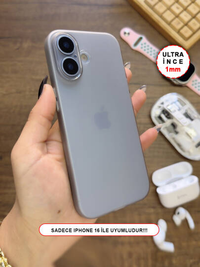 iPhone 16 Uyumlu Süper İnce Mat Ultra Thin Silikon Kılıf - 23