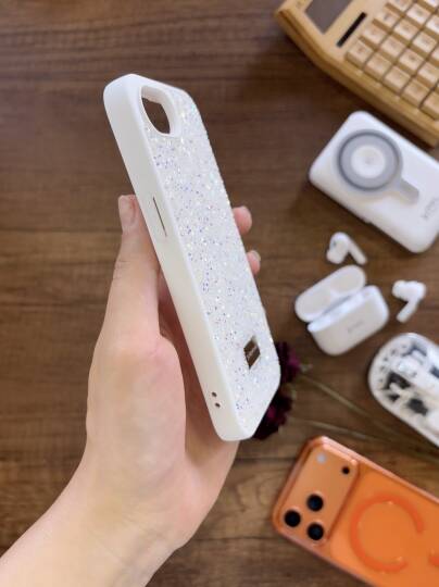 iPhone 16E Uyumlu Kadife İç Yüzey Tasarımlı Taşlı Işıltılı Parlak Pırlanta Kılıf Dia Plus - 5