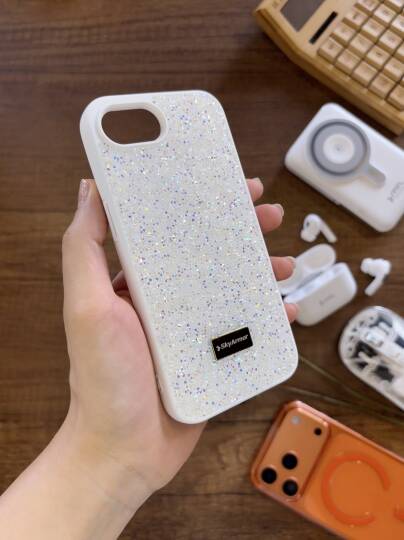 iPhone 16E Uyumlu Kadife İç Yüzey Tasarımlı Taşlı Işıltılı Parlak Pırlanta Kılıf Dia Plus - 6