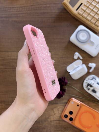 iPhone 16E Uyumlu Kadife İç Yüzey Tasarımlı Taşlı Işıltılı Parlak Pırlanta Kılıf Dia Plus - 35
