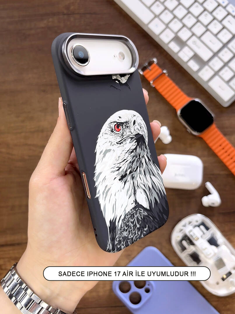 iPhone 17 Air Kılıf MagSafe Uyumlu Hayvan Figürlü Premium Kapak Kılıf SOO-740 - 14