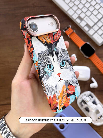 iPhone 17 Air Kılıf MagSafe Uyumlu Hayvan Figürlü Premium Kapak Kılıf SOO-740 - 20