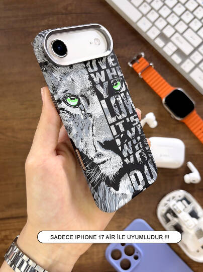 iPhone 17 Air Kılıf MagSafe Uyumlu Hayvan Figürlü Premium Kapak Kılıf SOO-740 - 44