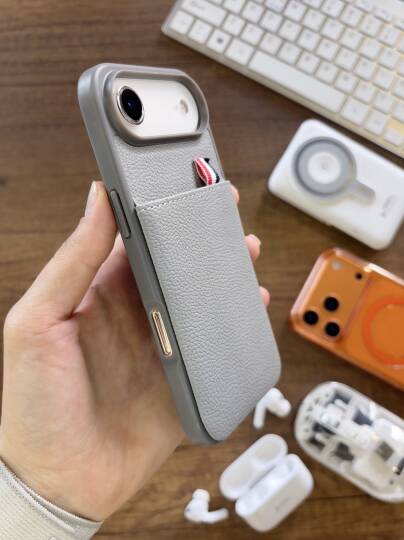 iPhone 17 Air Uyumlu Kılıf Cüzdanlı Deri Kadife İç Yüzeyli SOO-811 Kılıf - 4