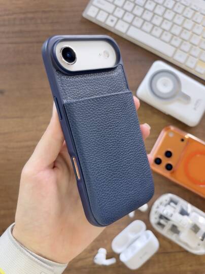 iPhone 17 Air Uyumlu Kılıf Cüzdanlı Deri Kadife İç Yüzeyli SOO-811 Kılıf - 10