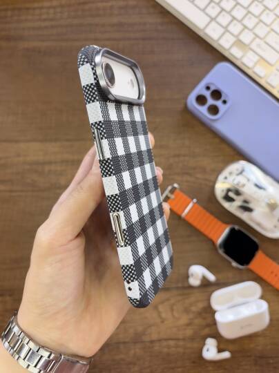 iPhone 17 Air Uyumlu Premium Desenli Sert Magsafe Kılıf Kapak SOO-610 - 8