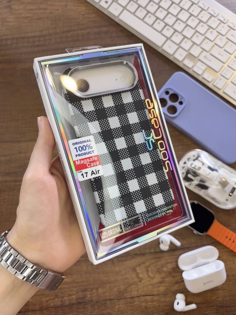 iPhone 17 Air Uyumlu Premium Desenli Sert Magsafe Kılıf Kapak SOO-610 - 12