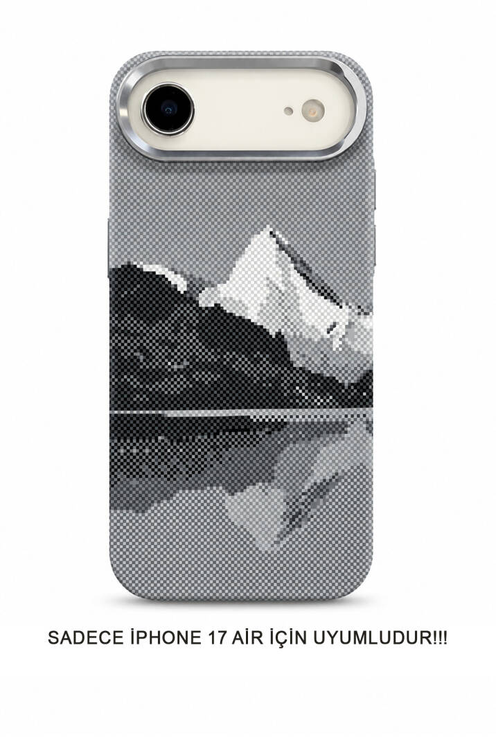 iPhone 17 Air Uyumlu Premium Desenli Sert Magsafe Kılıf Kapak SOO-610 - 13