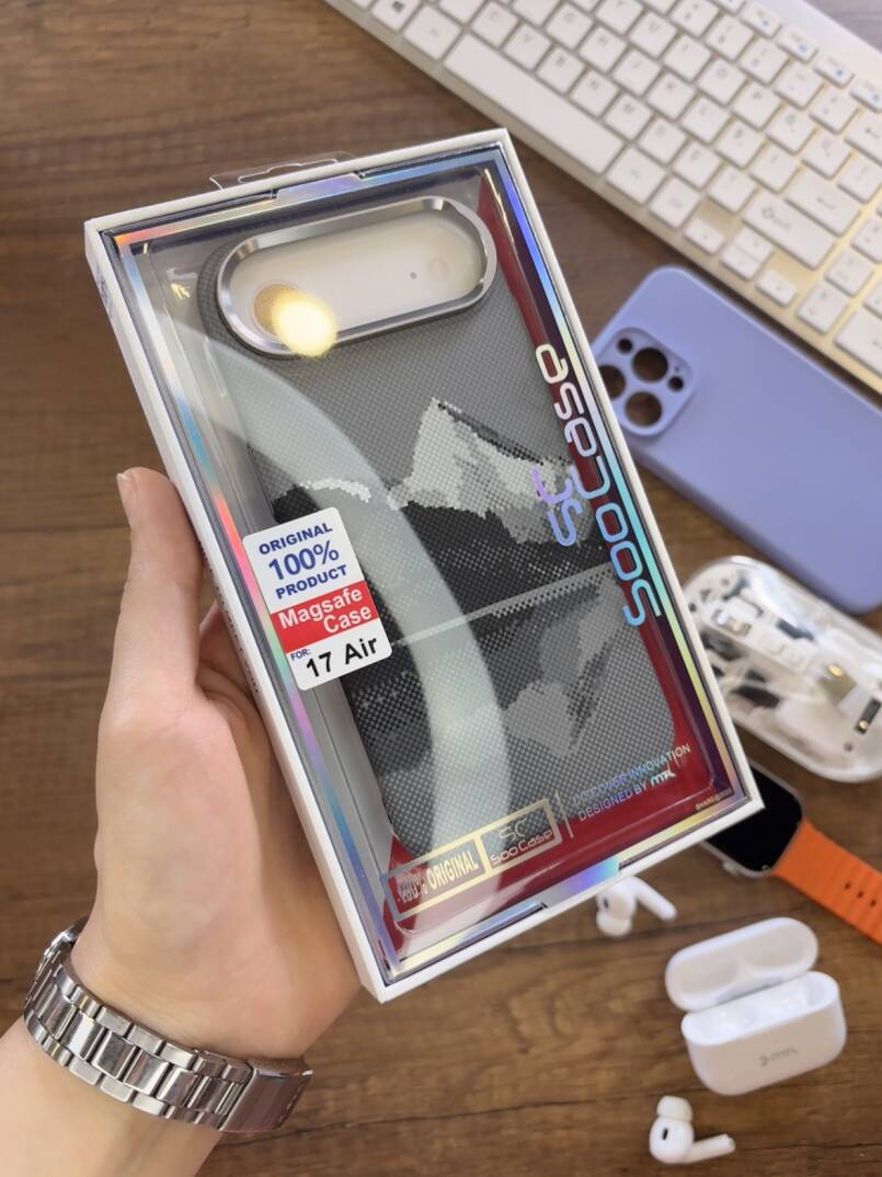 iPhone 17 Air Uyumlu Premium Desenli Sert Magsafe Kılıf Kapak SOO-610 - 17
