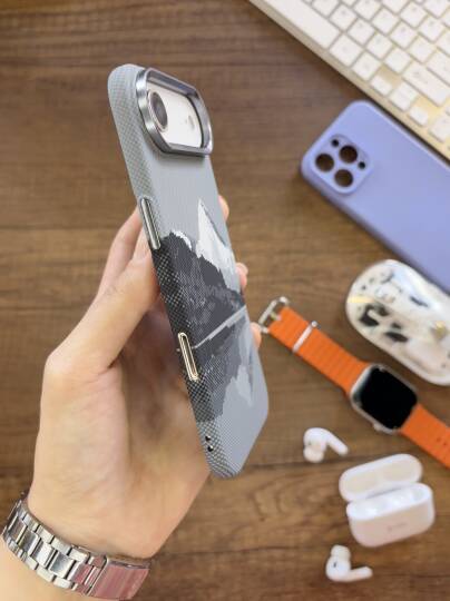 iPhone 17 Air Uyumlu Premium Desenli Sert Magsafe Kılıf Kapak SOO-610 - 18