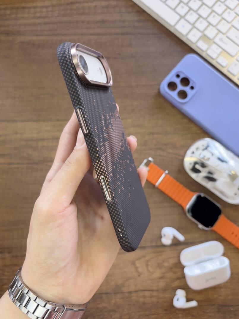 iPhone 17 Air Uyumlu Premium Desenli Sert Magsafe Kılıf Kapak SOO-610 - 38