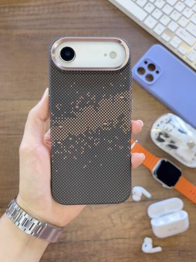 iPhone 17 Air Uyumlu Premium Desenli Sert Magsafe Kılıf Kapak SOO-610 - 41