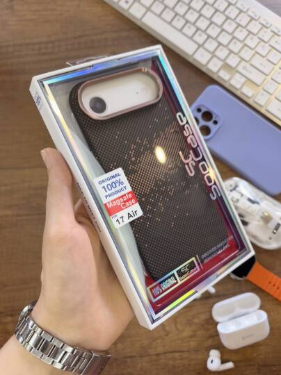 iPhone 17 Air Uyumlu Premium Desenli Sert Magsafe Kılıf Kapak SOO-610 - 42