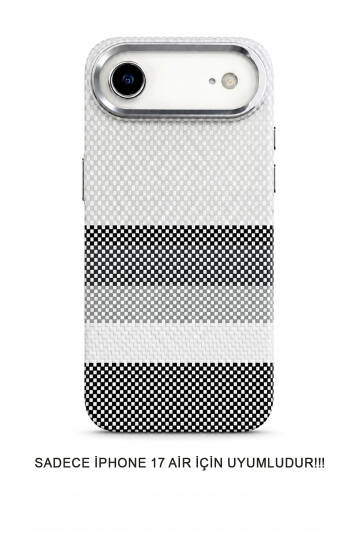 iPhone 17 Air Uyumlu Premium Desenli Sert Magsafe Kılıf Kapak SOO-610 - 43