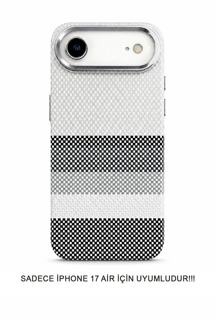 iPhone 17 Air Uyumlu Premium Desenli Sert Magsafe Kılıf Kapak SOO-610 - 43