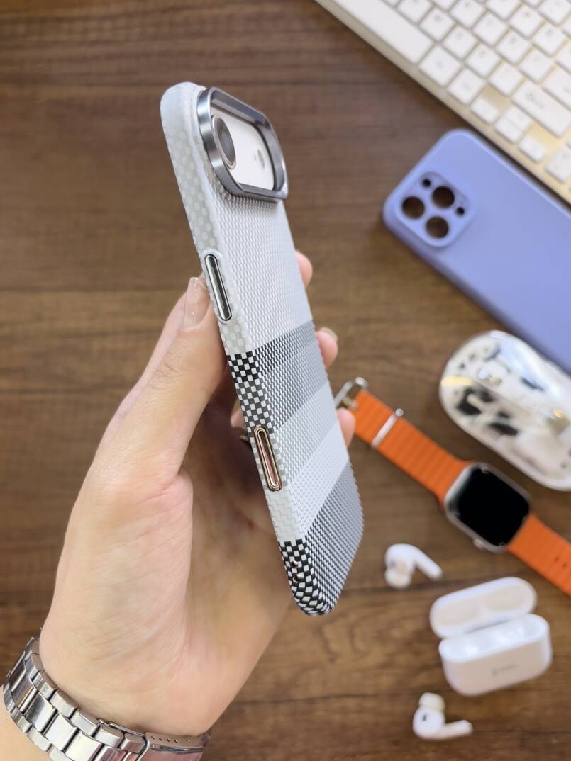 iPhone 17 Air Uyumlu Premium Desenli Sert Magsafe Kılıf Kapak SOO-610 - 44