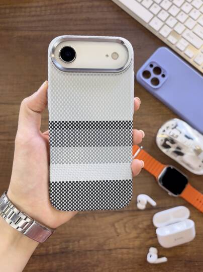 iPhone 17 Air Uyumlu Premium Desenli Sert Magsafe Kılıf Kapak SOO-610 - 47
