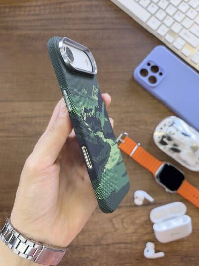 iPhone 17 Air Uyumlu Premium Desenli Sert Magsafe Kılıf Kapak SOO-610 - 56