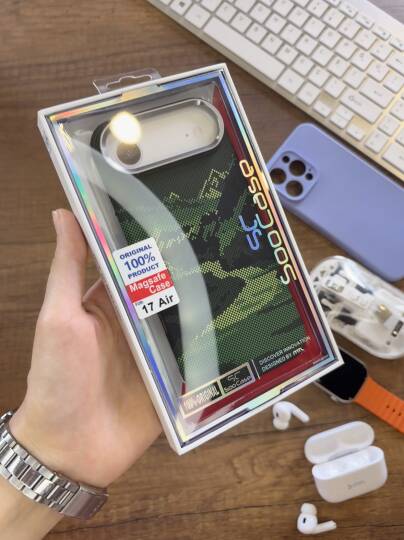 iPhone 17 Air Uyumlu Premium Desenli Sert Magsafe Kılıf Kapak SOO-610 - 60