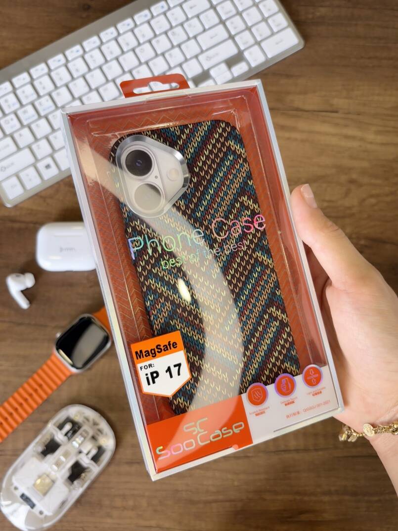 iPhone 17 Kılıf Etnik Desenli Örgü Görünümlü Magsafe Uyumlu Premium Kapak Kılıf SOO-900 - 15