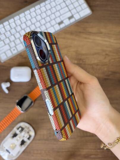 iPhone 17 Kılıf Etnik Desenli Örgü Görünümlü Magsafe Uyumlu Premium Kapak Kılıf SOO-900 - 19