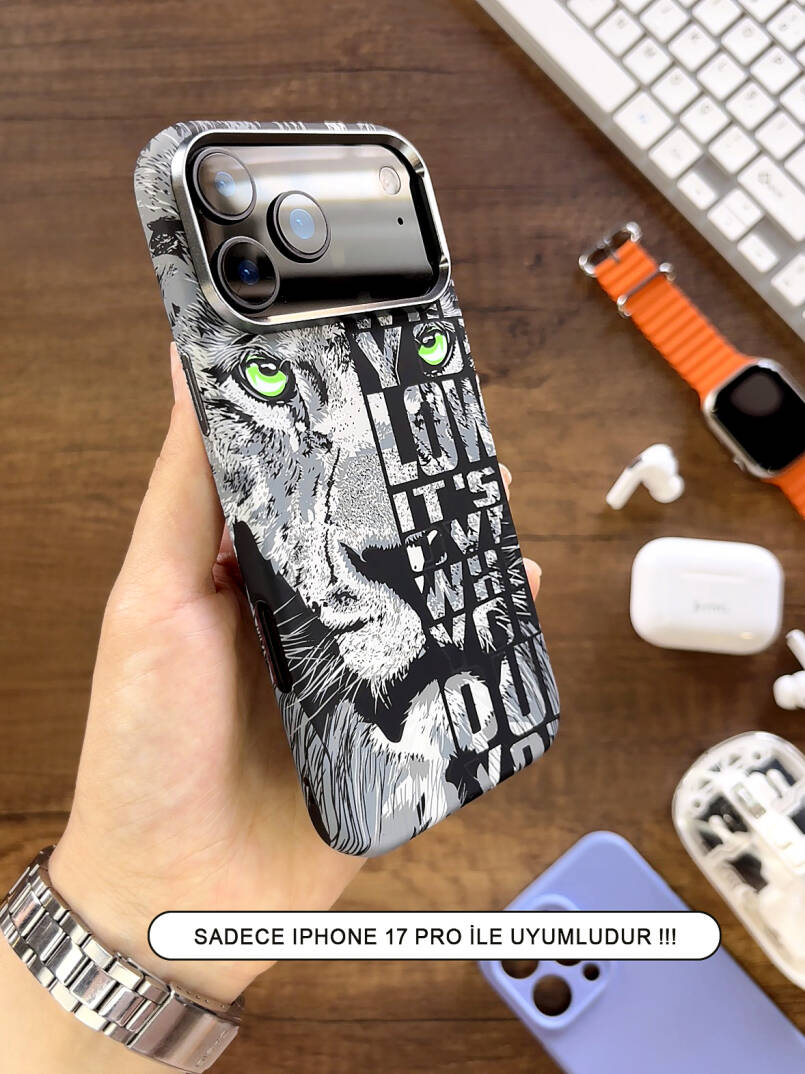iPhone 17 Pro Kılıf MagSafe Uyumlu Hayvan Figürlü Premium Kapak Kılıf SOO-740 - 20