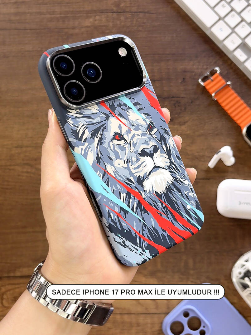 iPhone 17 Pro Max Kılıf MagSafe Uyumlu Hayvan Figürlü Premium Kapak Kılıf SOO-740 - 26
