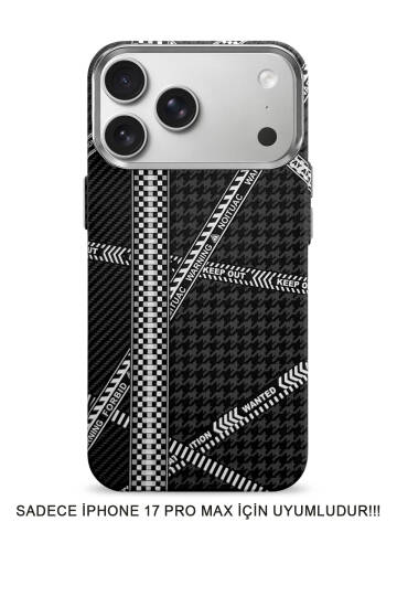iPhone 17 Pro Max Uyumlu Premium Desenli Sert Magsafe Kılıf Kapak SOO-610
