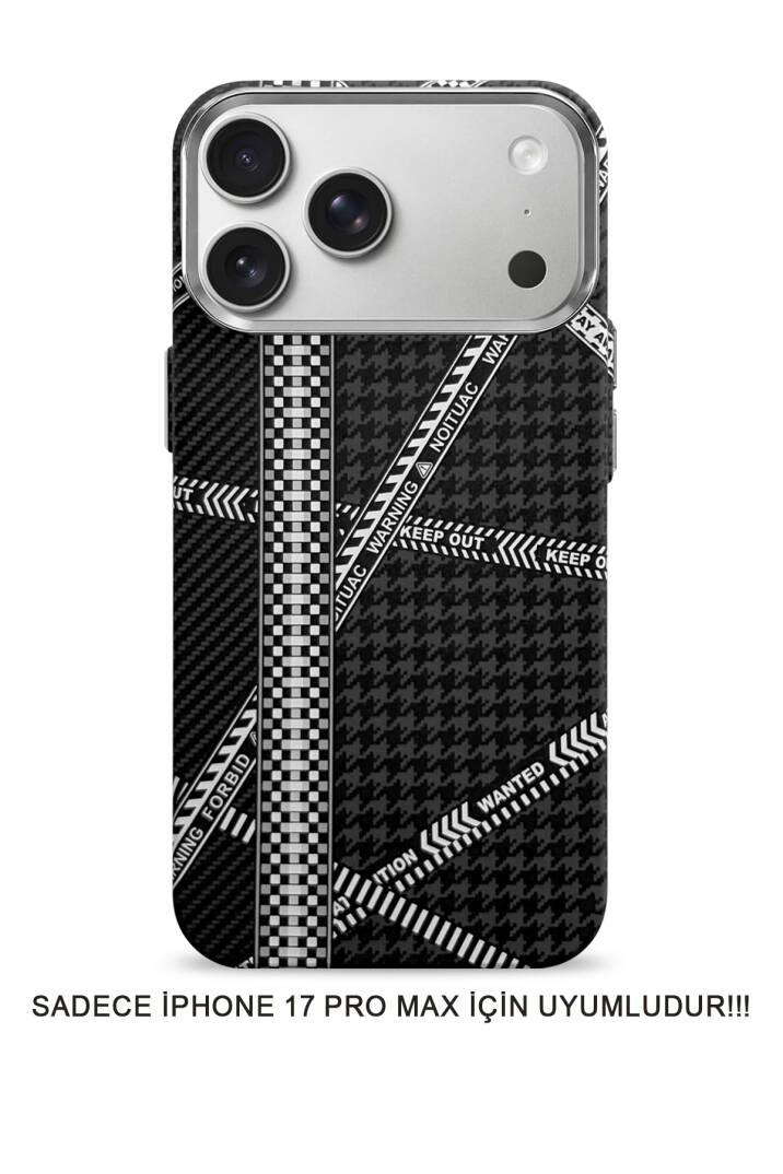 iPhone 17 Pro Max Uyumlu Premium Desenli Sert Magsafe Kılıf Kapak SOO-610 - 1