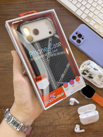iPhone 17 Pro Max Uyumlu Premium Desenli Sert Magsafe Kılıf Kapak SOO-610 - 6