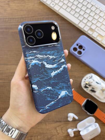 iPhone 17 Pro Max Uyumlu Premium Desenli Sert Magsafe Kılıf Kapak SOO-610 - 9