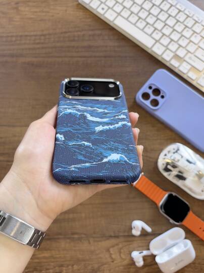 iPhone 17 Pro Max Uyumlu Premium Desenli Sert Magsafe Kılıf Kapak SOO-610 - 10