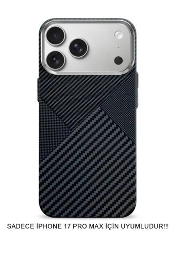iPhone 17 Pro Max Uyumlu Premium Desenli Sert Magsafe Kılıf Kapak SOO-610 - 13