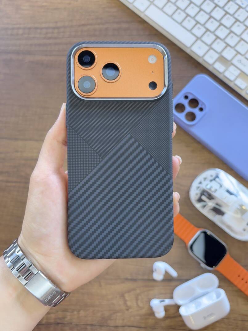 iPhone 17 Pro Max Uyumlu Premium Desenli Sert Magsafe Kılıf Kapak SOO-610 - 17